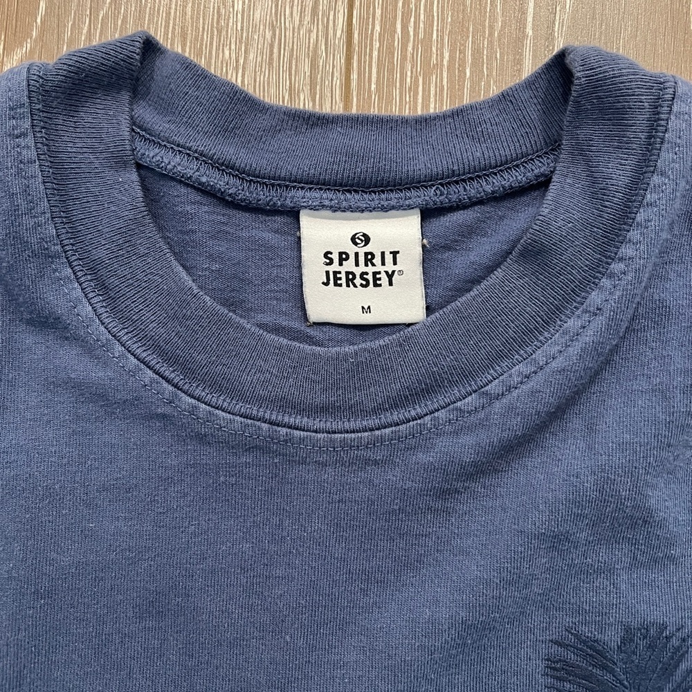 Spirit Jersey Aloha Navy Crew Neck Heavy Cotton Tshirt (lightweight sweats) sz M - Picture 6 of 10